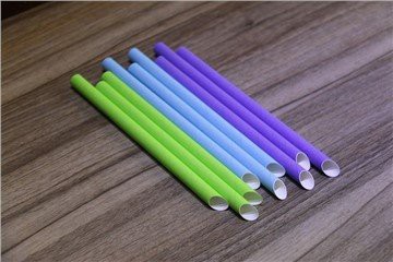 Purple Paper Straws